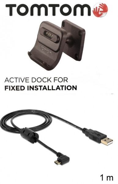 TomTom Fixed Installation XXDock  f. TomTom GO 520/5200/620/6200 +USB-billaddare och -kabel 