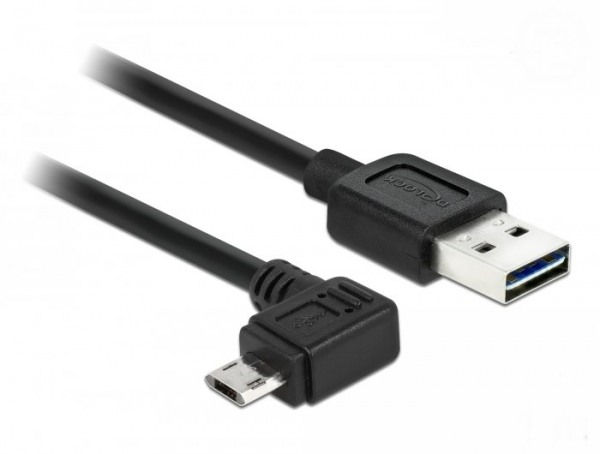 Data cable angled plug 1m EASY-USB for TomTom Via LIVE 120 Europe