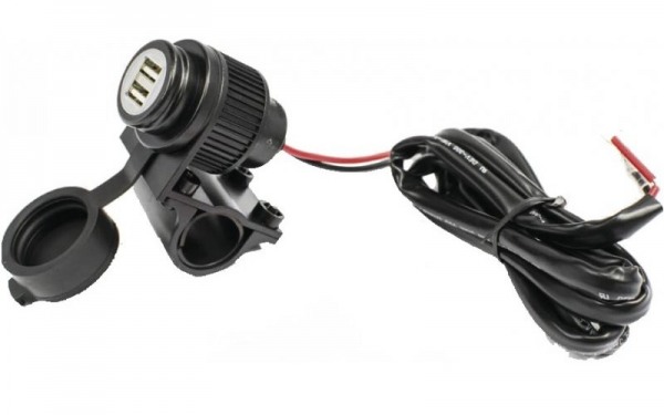 Duo USB prise pour moto voiture GPS, smartphone, appareil photo